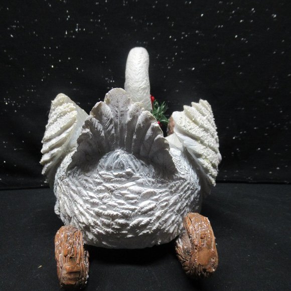 Christmas/Holiday Winter Decorative Swan Sleigh Planter - Picture 5 of 8